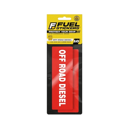 Fuel Stickers Off Road Diesel Sticker: Fuel Tank, Agri Equipment &  Heavy Equipment, Hvy-Dty, 6''x2'', 10PK Z-262ORD-10PK